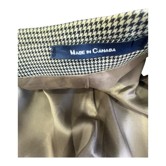 POLO M RALPH LAUREN Mens  Brown Houndstooth Wool Jacket Blazer Size 42R - Picture 13 of 13
